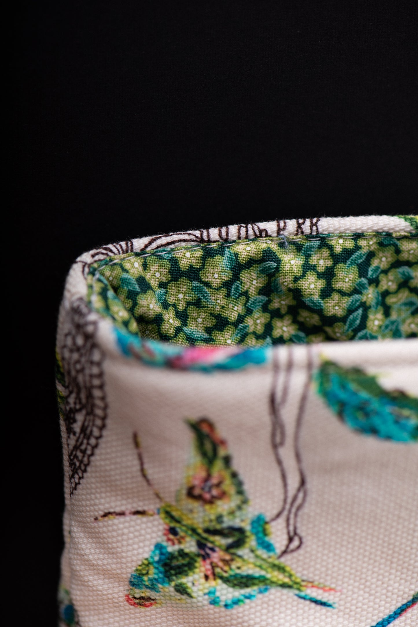 Book Sleeve oiseaux canvas