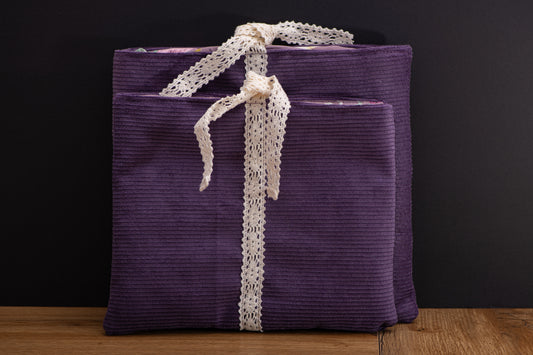 Book Sleeve corduroy mauve