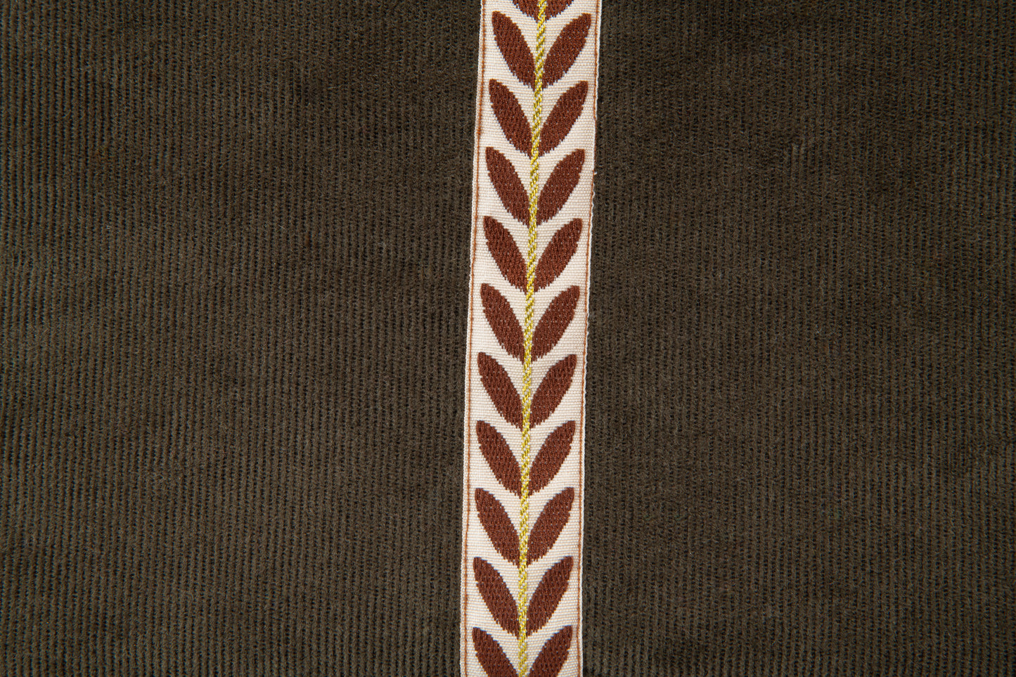 Pochette en velours côtelé vert