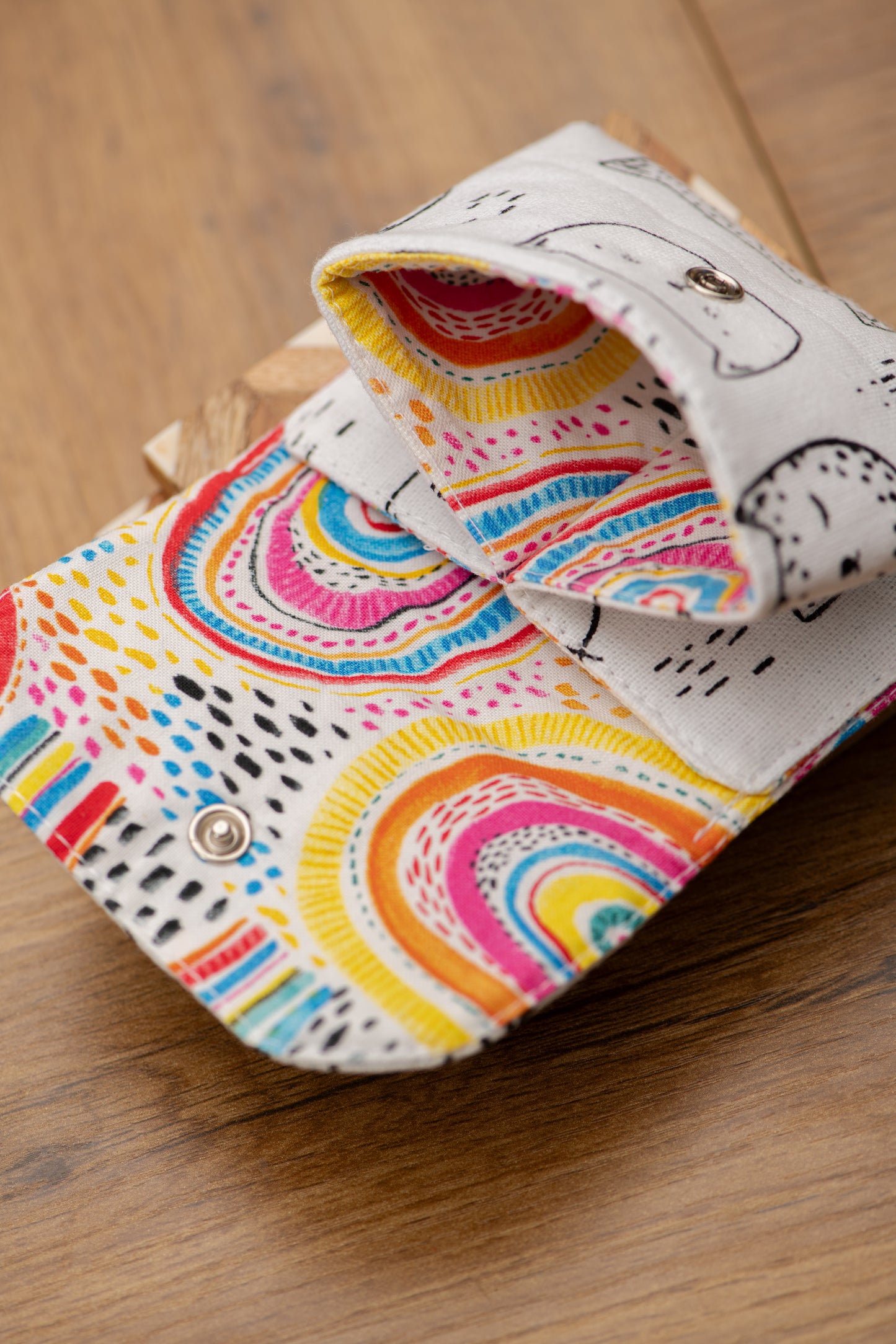 Porte-feuille mini Chat+arcenciel