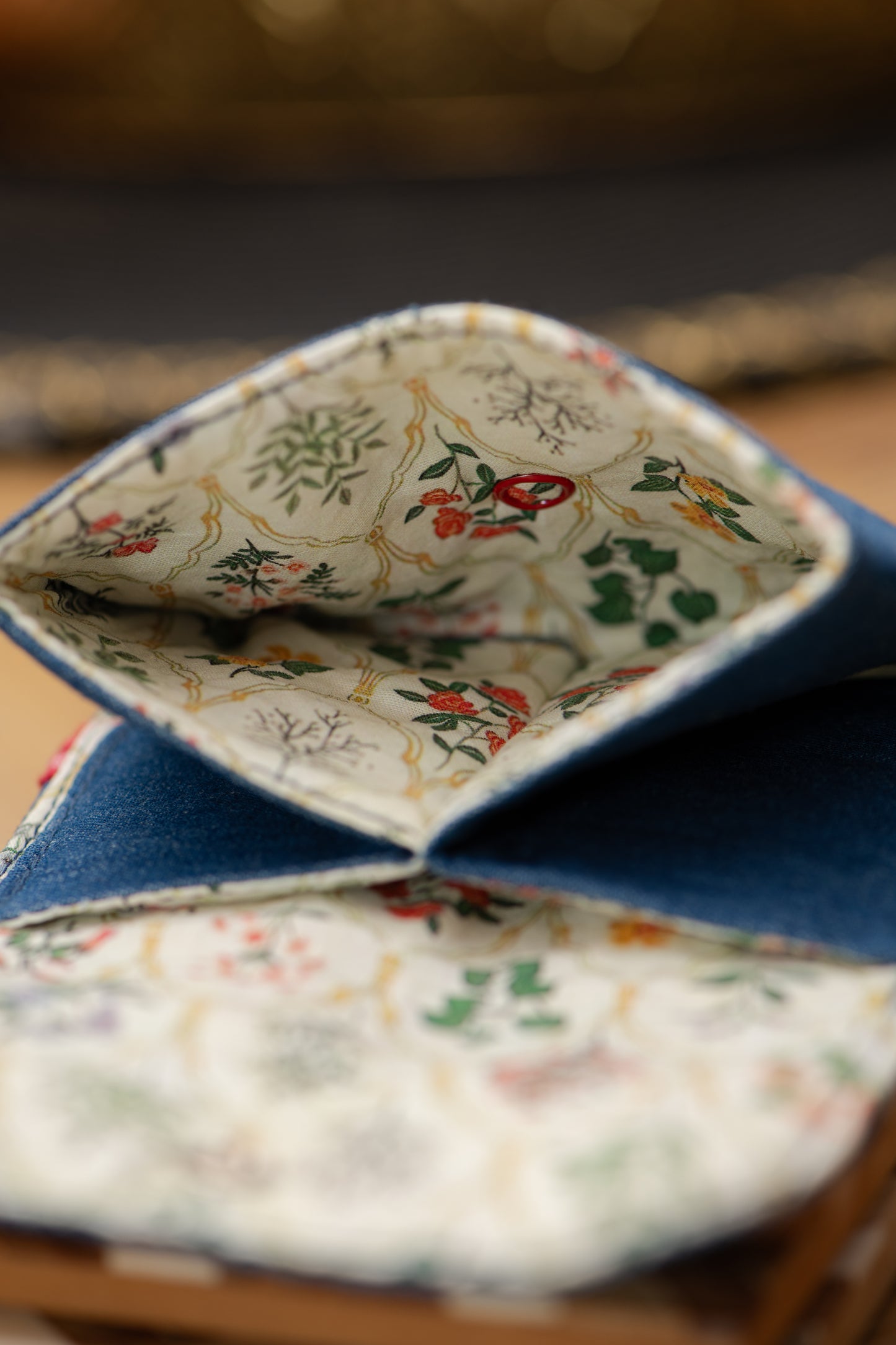 Porte-feuille mini fleurs brodées+tapisseriefleurs