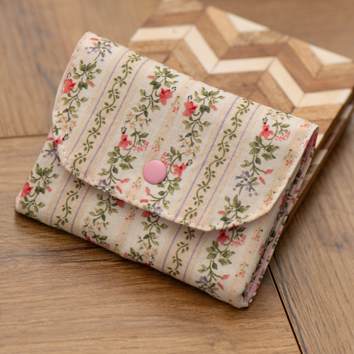 Pote-feuille mini classique vert-rose
