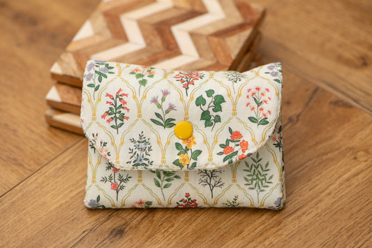 Pochette mini fleurs tapisserie