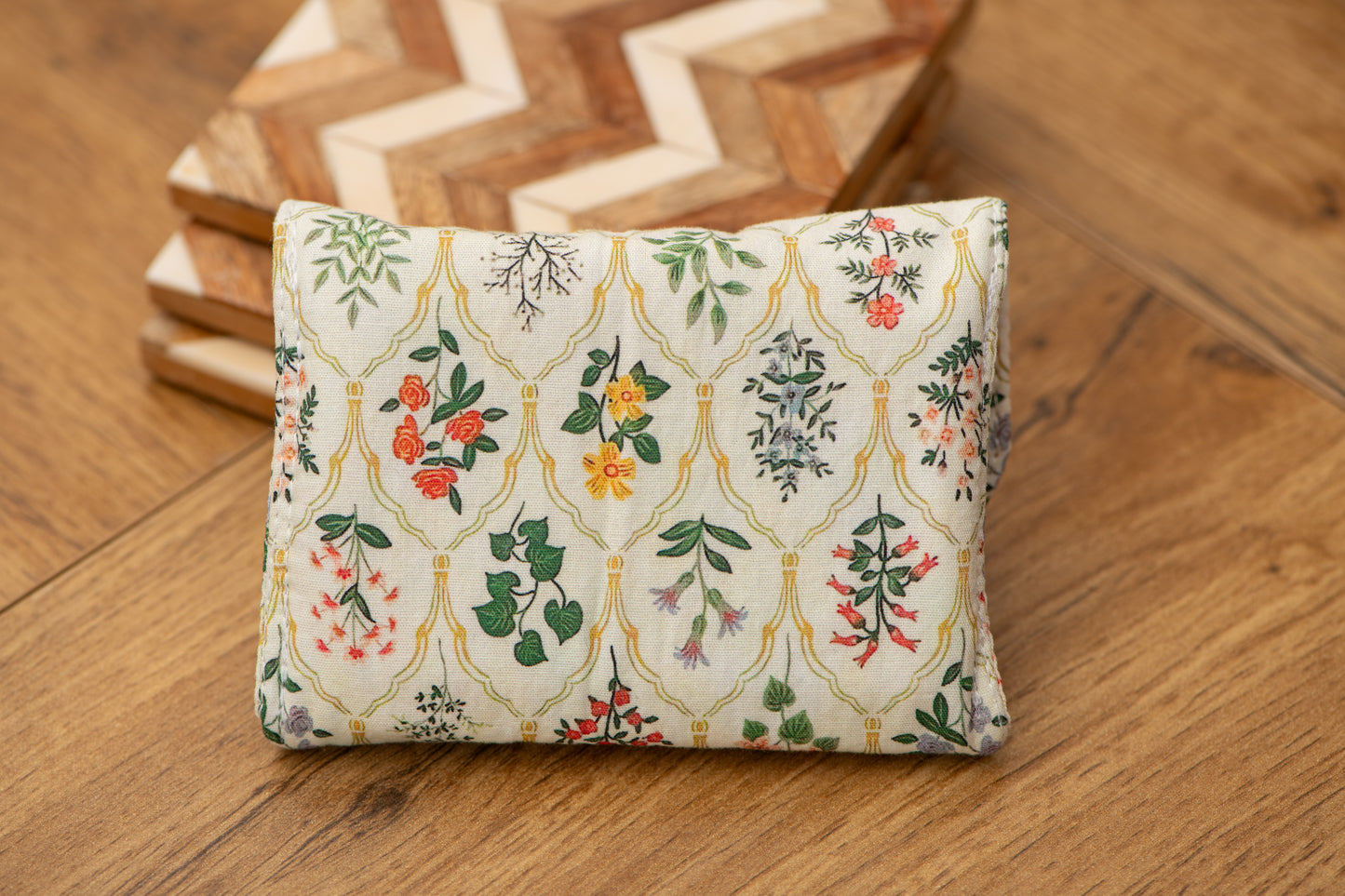 Pochette mini fleurs tapisserie