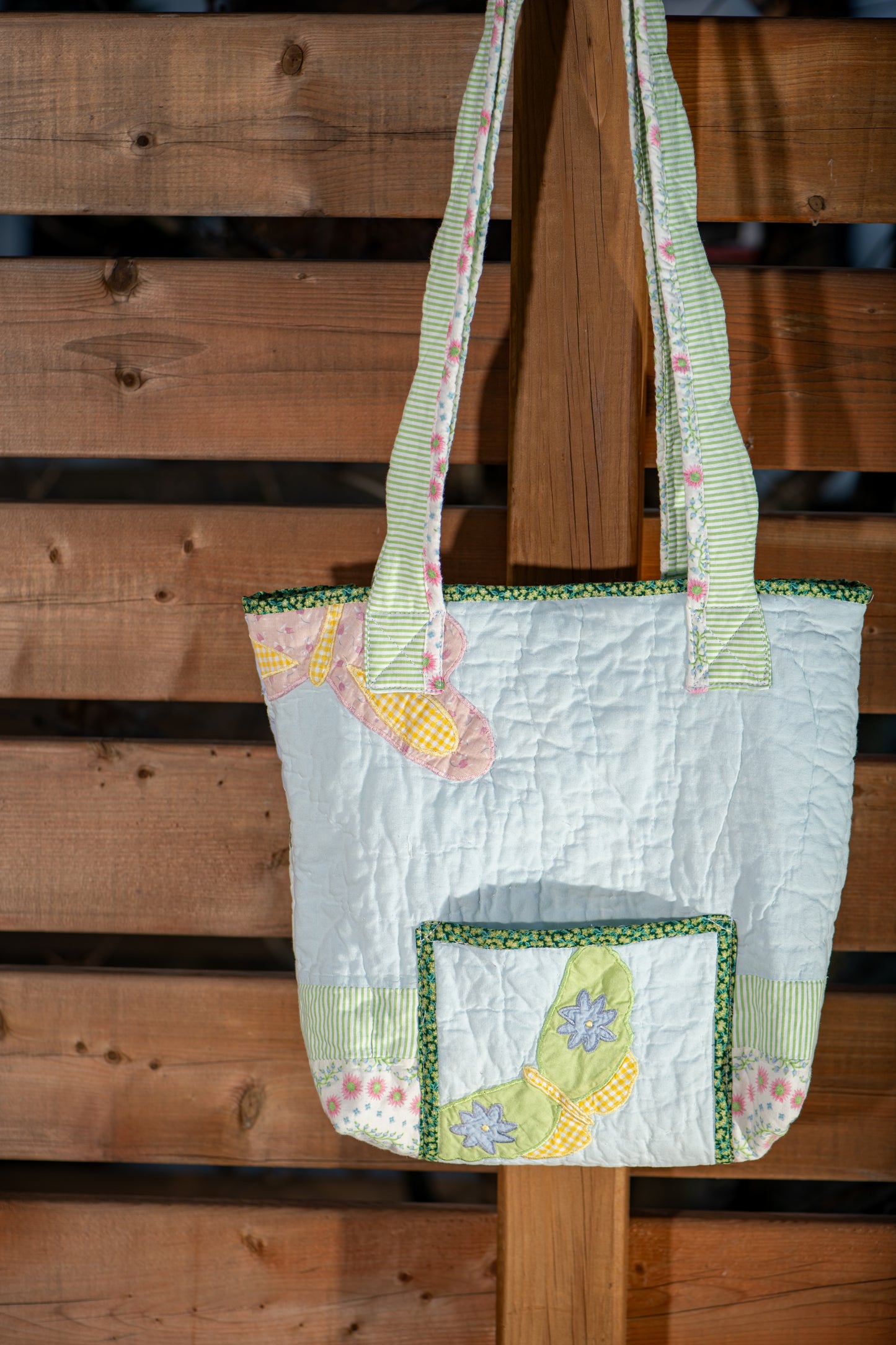 Sac cabas à fleurs pastel