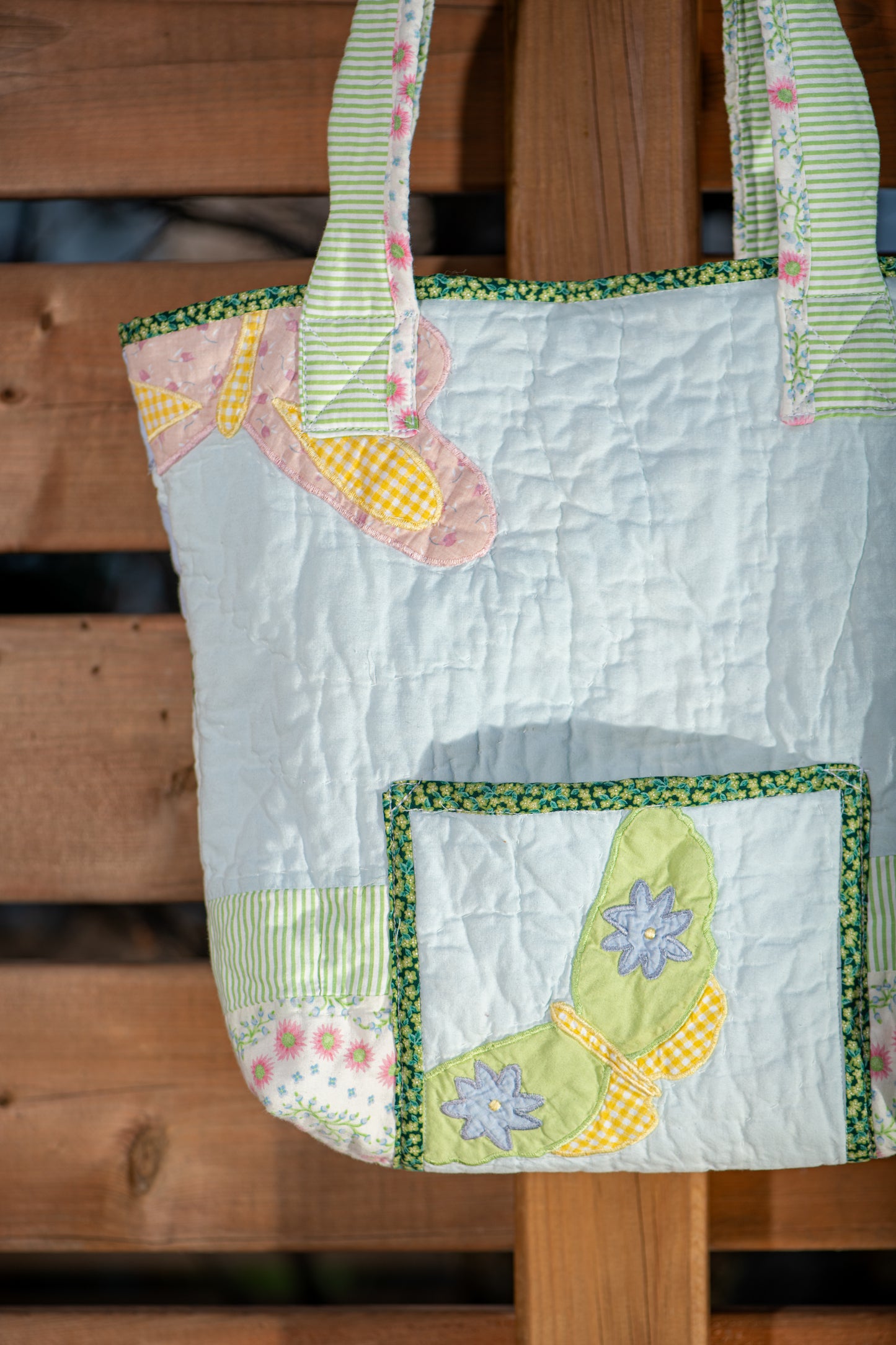 Sac cabas à fleurs pastel