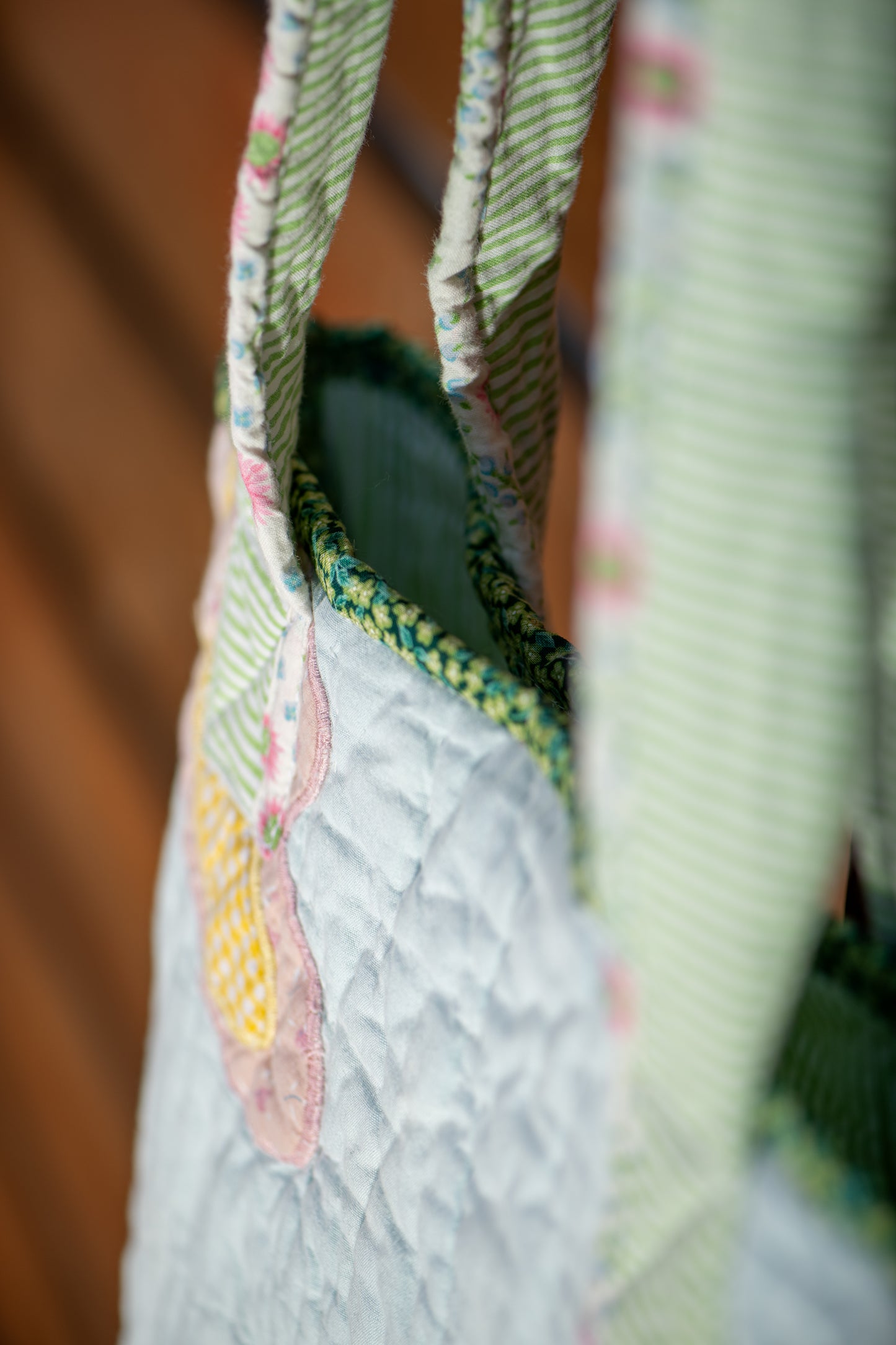 Sac cabas à fleurs pastel