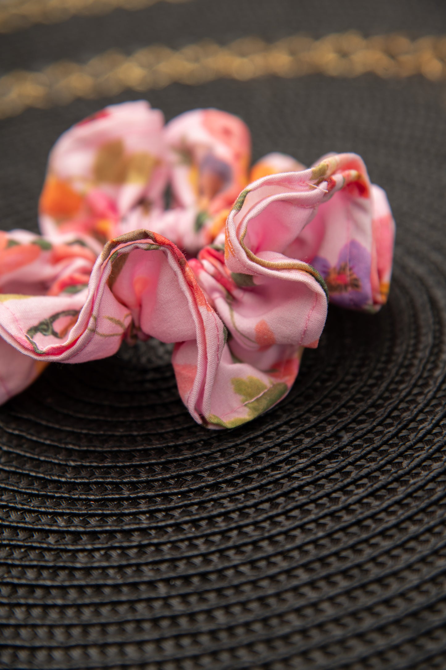 Chouchou Noomie's - rose à fleurs