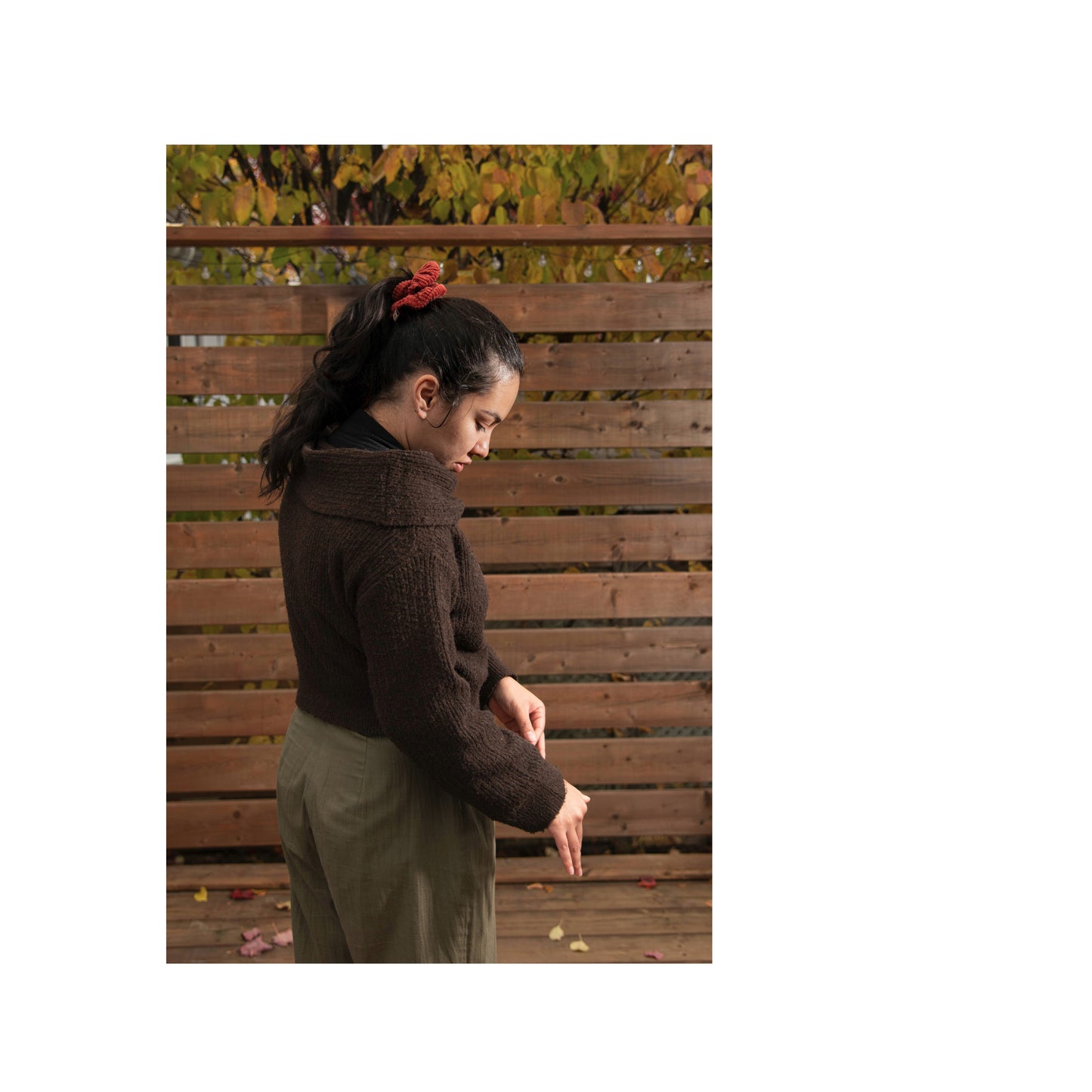 Velours côtelé orange brûlé